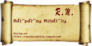 Répásy Mihály névjegykártya